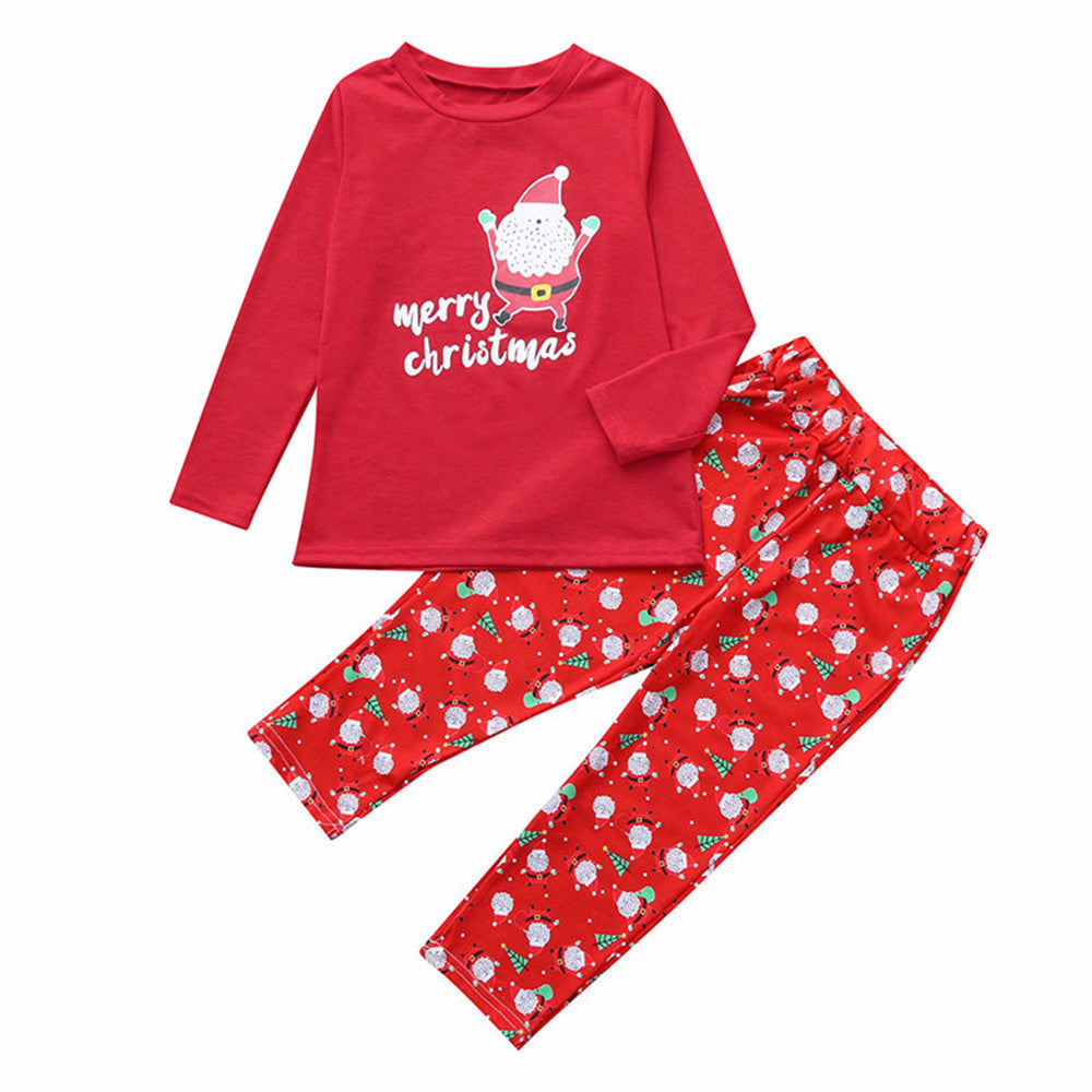 Two piece set of Christmas housewear pajamas