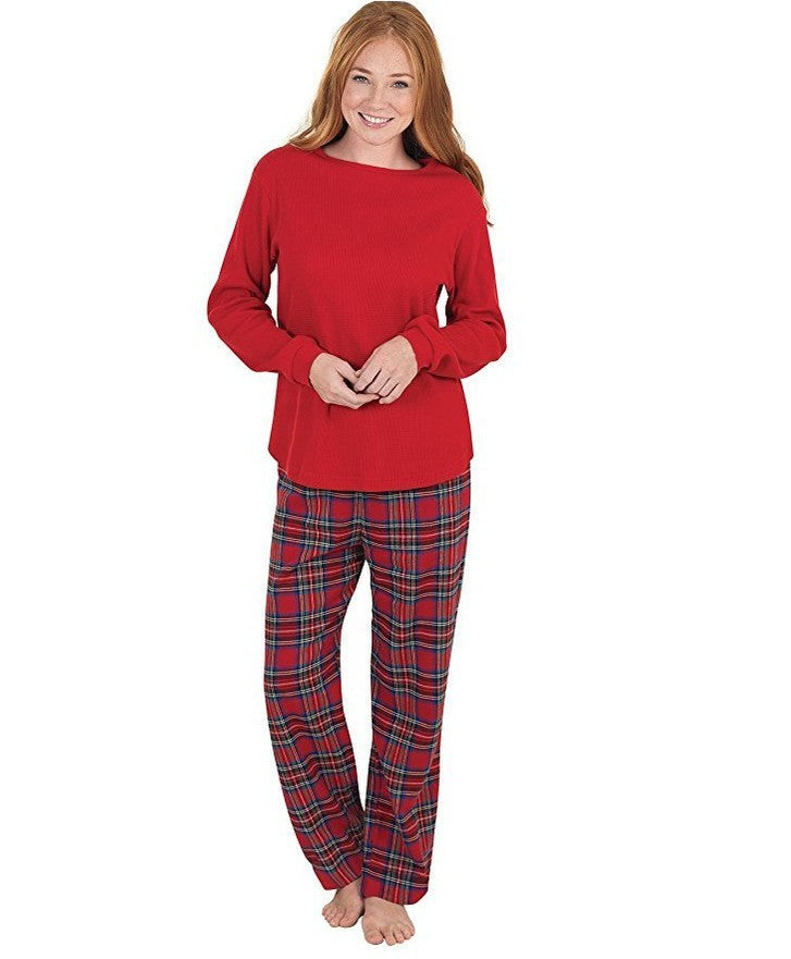 Plaid Cotton Christmas Parent-child Pajamas