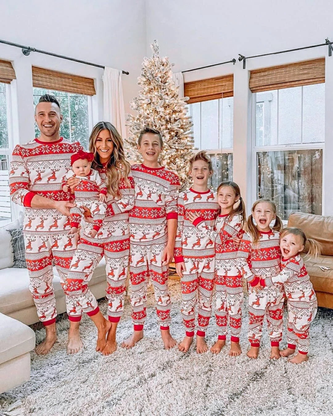 Christmas Printed Parent-child Wear Homewear Family Set Pajamas