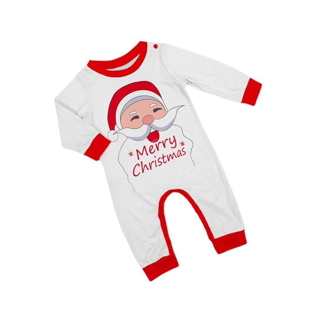 Letter Snowman Christmas Parent-child Suit Printed Homewear Pajamas