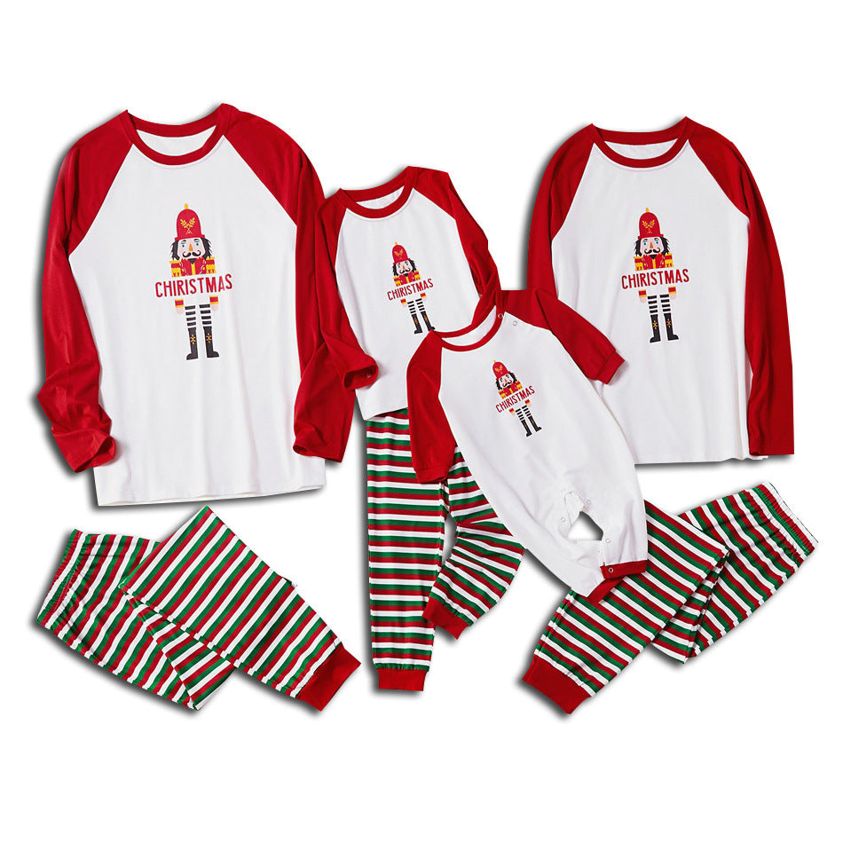 European And American Christmas Parent-child Pajamas Suit