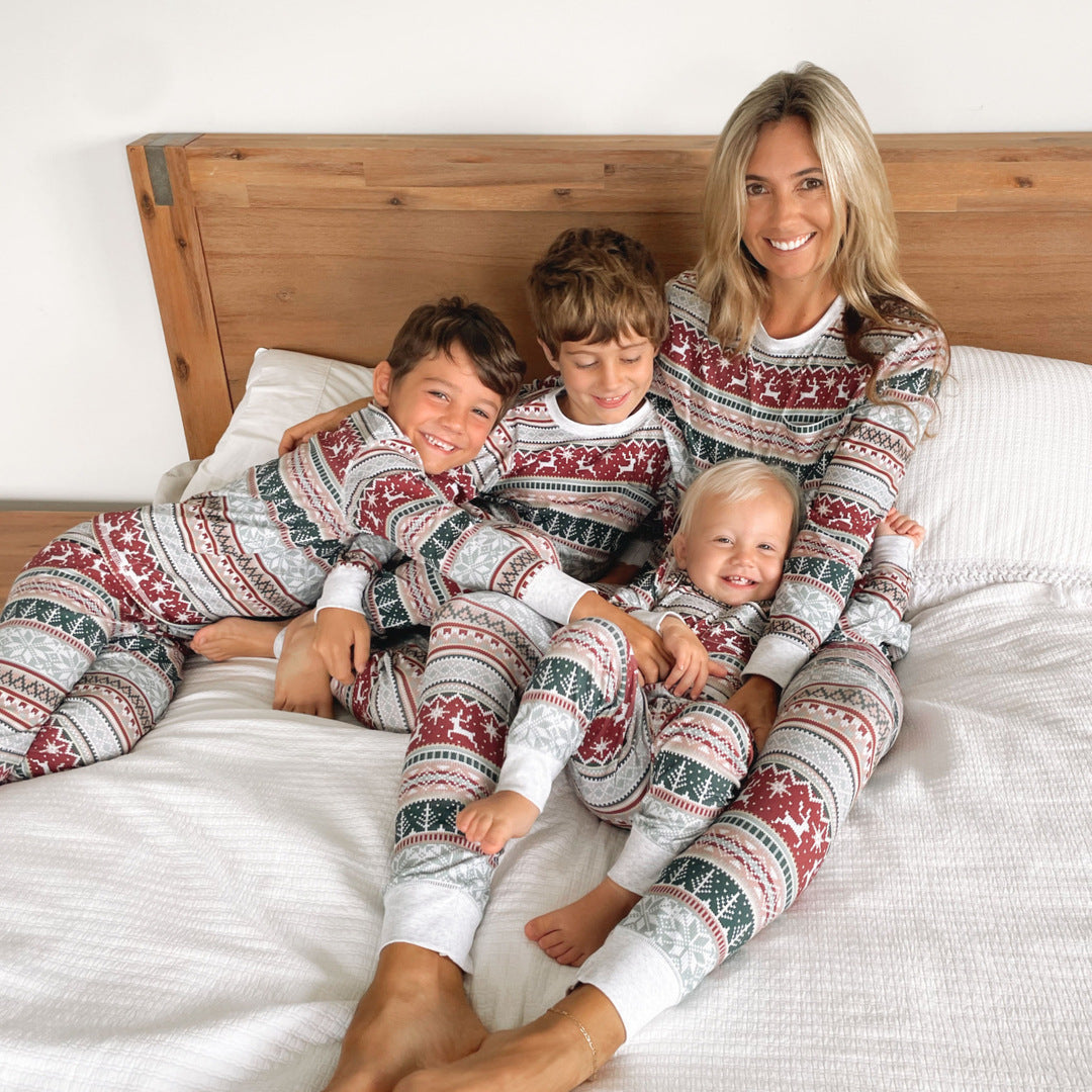 Christmas Printed Parent-child Wear Homewear Family Set Pajamas