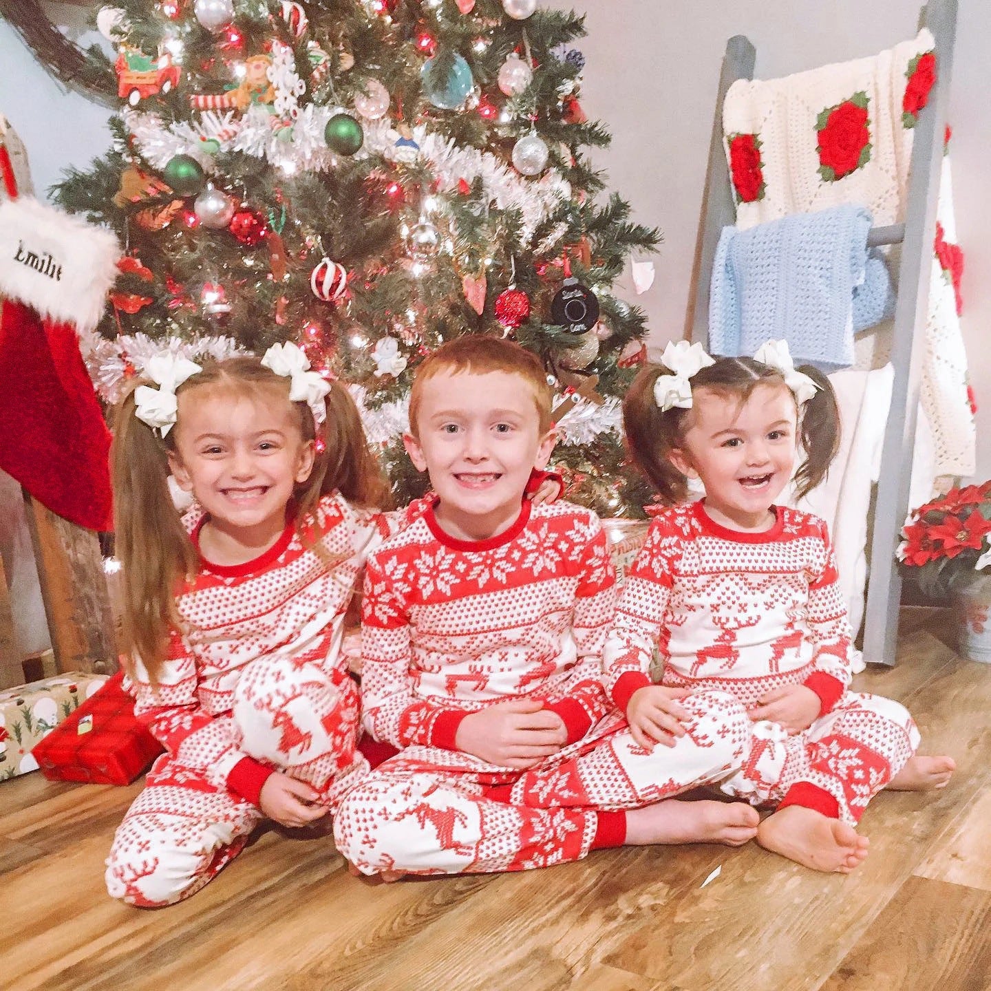 Christmas Printed Parent-child Wear Homewear Family Set Pajamas