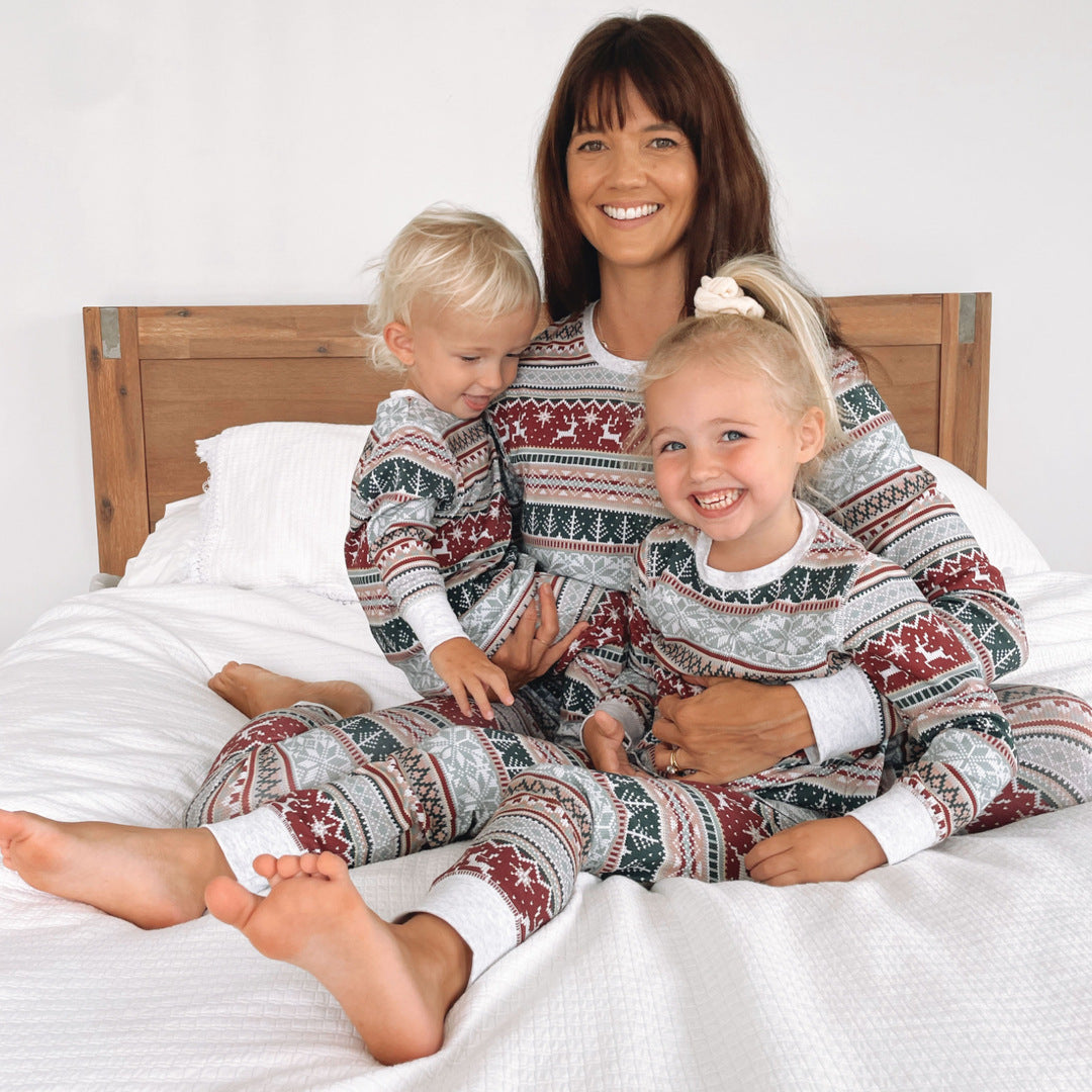 Christmas Printed Parent-child Wear Homewear Family Set Pajamas